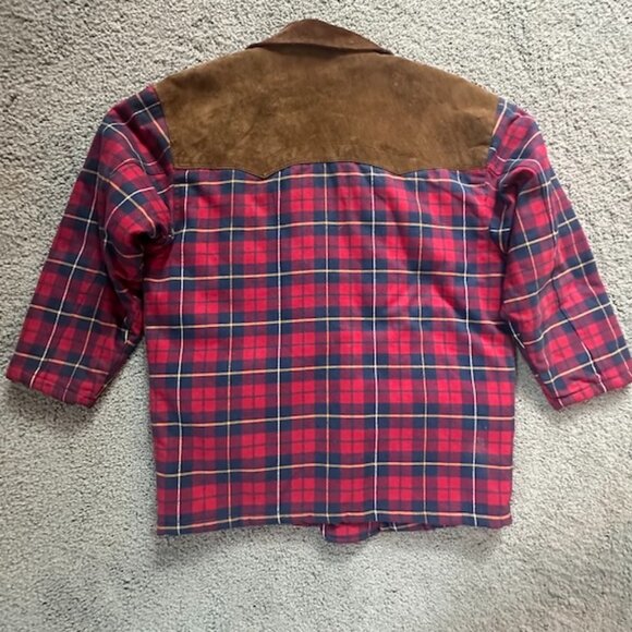 G.H. Bass & Co. Flannel and Suede Leather Quilt Lined Jacket - Size Medium -VGUC - Picture 11 of 13